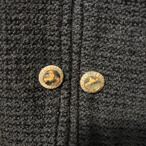 St. John Couture by Marie Gray Black Tweed Crop Sweater Jacket Cheetah Collar 2 - Picture 2 of 11